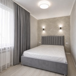Pat tapițat gri pentru saltea 160x200 A-27